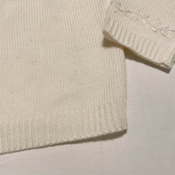 Vintage Karen Scott Cable Knit Sweater Womens Large Made in Hong Kong - Picture 9 of 16